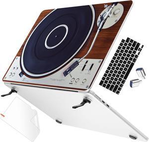 May Chen Compatible with MacBook Air 15 inch Case A3114 M3 A2941 M2 Chip 2024 2023 Release, Sturdy Protection Finish Hard Shell Case Cover with Fold Kickstand & Keyboard Cover, Retro Music Machine