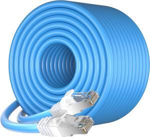 Ethernet Cable 150ft, Cat 7 Outdoor Cable SFTP Triple Shielded Ethernet Cable Indoor, High-Speed 10Gbps 600MHz Network Cable, Waterproof/UV Resistant, Direct Burial, LAN Cable RJ45 for Router/Gaming