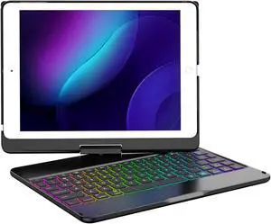 MMK iPad Keyboard Case 9.7 for New iPad 2018 (6th Gen) - iPad Pro 2017 (5th Gen) - iPad Air 2/ Air -Detachable Wireless Bluetooth Keyboard - Magnetic Auto Sleep/Wake (Black1)