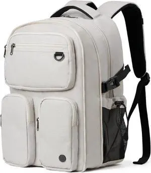 mixi Large Capacity Travel Laptop Backpack, Lightweight Durable College Bookbag Men Woman 15.6" Computer Bag, Water Resistant Outdoor Hiking Backpacks With Multifunction Pockets, 17 Inch Expandable