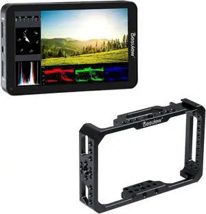 Desview R6 Camera Field Monitor + Aluminum Alloy Monitor Cage 5.5 inch (Bundle)