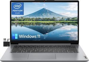 Lenovo IdeaPad 2023 Newest 14'' HD Laptop Computer Business,Quad Core Intel Pentium N5030 (Upto 3.1GHz),4GB RAM,128GB eMMC,WiFi,Webcam,10+ Hours Battery,Microsoft 365,Win 11S+MarxsolCables Cloud Grey