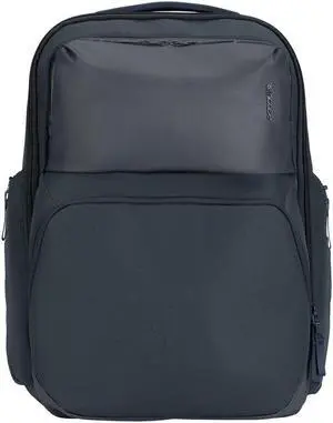 Incase A.R.C. Commuter Backpack with ReSpun Recycled Polyester  26L Main Compartment, Six Zippered Pockets, Organizational Pocket, Faux Fur 16 inch Laptop Compartment, RFID Blocking - Navy