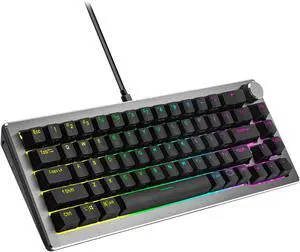 Cooler Master CK720 Hot-swappable 65% Space Gray Mechanical Gaming Keyboard, Kailh Box V2 Soft Click White Switches, Customizable RGB, USB-C Connectivity, 3-Way Dial, QWERTY (CK-720-GKKW1-US)