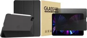 ProCase iPad Pro 11 Case 2021 2020 2018 Bundle with 4-Way Privacy Screen Protector for 10.9 iPad Air 5 2022/iPad Air 4 2020/iPad Pro 11 3rd Gen 2021/2nd Gen 2020/1st Gen 2018