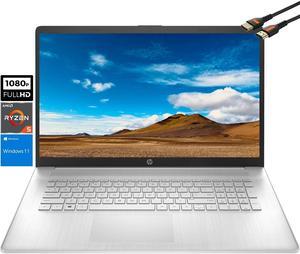 HP 17inch Laptop Windows 11| AMD Ryzen 5 5500U Beat i7-1165G7| Wireless AC| USB C| Long Battery Life| Widescreen Narrow Bezel| Numeric Keyboard| Webcam| HDMI Cable (32GB DDR4 RAM| 1TB PCIe SSD)