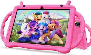 Kids 10 inch Tablet, Android 14-10 Inch Tablet for Kids (3-12), for Kids,(Octa-Core) 10G+64GB,Bluetooth 5.2,Parental Controls WiFi Tablet,HD Display,Shockproof,Google Kids Space(Pink)