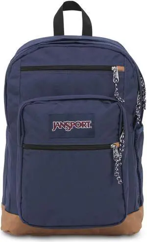 JanSport Cool Backpack, with 15-inch Laptop Sleeve - Large Computer Bag Rucksack with 2 Compartments, Ergonomic Straps, Navy