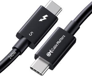 Cable Matters [Intel Certified] 80Gbps Thunderbolt 5 Cable with up to 120Gbps Bandwidth Boost and 240W Charging in Black - 1m / 3.3ft, Compatible with Thunderbolt 4, USB4, Thunderbolt 3 and USB-C
