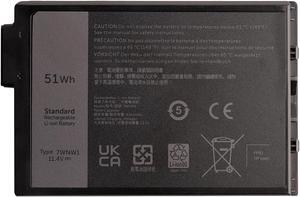 Vvsialeek [New] 7WNW1 51 Wh Laptop Replacement Battery for Dell Latitude 5424 5420 Rugged Latitude 7424 Rugged Extreme P137G P85G P86G P137G001 P137G002 P85G001 P86G001 DMF8C GK3D3 6NNCF DP3KF.