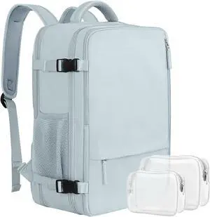 Sinaliy Large Expandable Travel Backpack for Men and Women, 17 Inch Laptop, Waterproof, Casual, College, Business, Hiking, Camping