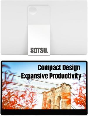 SOTSU FlipAction Go 14" Portable Monitor|FHD 1080p|400 Nits|99% sRGB|1200:1 | 5 Watts Only | Full Metal CNC | Lightweight and Slim|Unique Pivoting Hinge | USB-C or Mini-HDMI | 2-yr Warranty