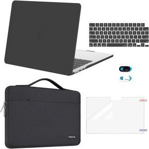 MOSISO Compatible with MacBook Air 13 inch Case 2024 2023 2022 M3 A3113 M2 A2681, Plastic Hard Shell&Sleeve Bag&Keyboard Skin&Webcam Cover&Screen Film for MacBook Air 13.6 inch Case, Slate Gray
