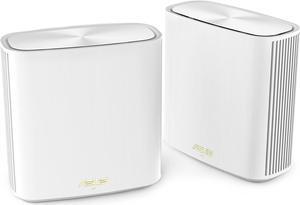 ASUS ZenWiFi Whole-Home Dual-Band Mesh WiFi 6 System XD6 White - 2 Pack, Coverage up to 5,400 sq.ft & 4+ Rooms, 5400Mbps, AiMesh, Lifetime Free Internet Security, Parental Control, Easy Setup