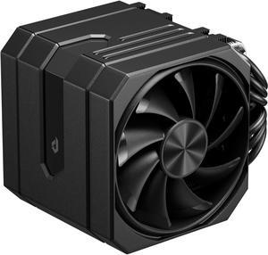 CPU Air Cooler with 6X6mm Heat Pipes,Dual 120mm Fan CPU Cooler 1600rmp,CPU Air Cooler AMD AM5/AM4/AM3 Series,CPU Air Cooler 6.22'' Height compatible with Intel LGA 1700/1150/1155/1156/2011/2066(Black)