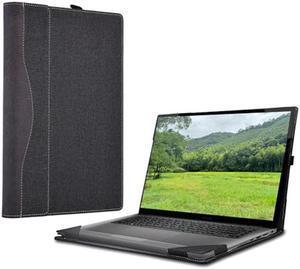 Laptop Cover for Dell Inspiron 14 Plus 7430|7420 Laptop 2-in-1 14"| Inspiron 14 Pro 5420 5430 7425 5425 All-Inclusive Drop-Proof Case 14" PU Leather Inner Pocket Cover (Gray)