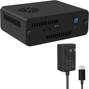 Geekworm NASPi V2.0 2.5 inch SATA HDD/SSD NAS Storage Kit + 20W 5V 4A Power Supply with Safe Shutdown Function for Raspberry Pi 4 Model B(Not Include Raspberry Pi 4)