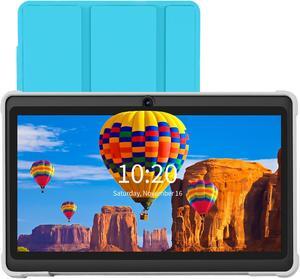 VOLENTEX 7 Inch Tablet with Case, Quad Core Android 13 Tablet, 32GB ROM, WiFi 6, Bluetooth, Dual Camera, USB C Tablet PC, 7" Touch Screen IPS Full HD Display Android Tablet (Blue)