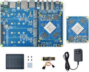 WayPonDEV CM3588 Network Storage Module NAS Kit, 16GB LPDDR4 Single Board Computer, RK3588 2.4GHz CPU 6TOPs NPU Mali-G610 GPU, Support 4X NVMe SSD for Home Cloud Server, 8K Video Encoders (8+64GB)