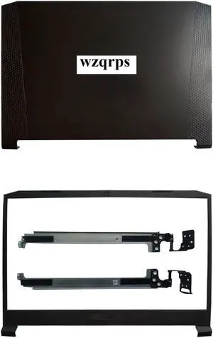 wzqrps Replacement Laptop LCD Cover Back Rear Top Lid with Front Bezel Hinges for Acer Nitro 5 AN515-54 55 AN515-56 57 44 AN515-45 60.QBAN2.002 AP3AT000210 FA2K1000200 Black