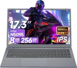 XYPLOXZ 17 Inch Laptop, 8GB RAM 256GB SSD, Intel N5095(Up to 2.9GHz), FHD IPS 1920x1080 Screen, Windows 11, WiFi, Webcam, Bluetooth 4.2, USB 3.0, for Students and Business.