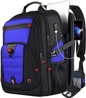 Z-MGKISS Gaming Laptop Travel Backpack Fits 18.4-19" Laptops, Extra Large TSA Backpack, Carry On Flight Approved Personal Item Bag, College Business Work Mens Backpack, Blue