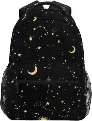 ALAZA Moon Sun Starry Night Backpack for Women Men,Travel Casual Daypack College Bookbag Laptop Bag Work Business Shoulder Bag Fit for 14 Inch Laptop