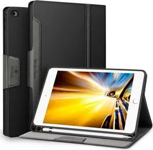 Antbox Case for iPad mini 5 2019 (5th Generation 7.9 inch) / iPad mini 4 with Built-in Pencil Holder PU Leather Smart Cover with Auto Sleep/Wake Stand Function (Black)