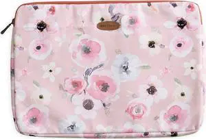 Maison d'Hermine Laptop Sleeve Upto 13.5 inch Stain and Water Repellent Cotton Canvas - Romantic Poppy