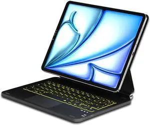 baaaq Magnetic Keyboard case for iPad Air 11-inch (M2) 2024 & iPad Pro 11 inch (4th/3rd/2nd/1st Gen), Multi-Touch Trackpad, Floating Cantilever Stand,Backlit Wireless Keyboard