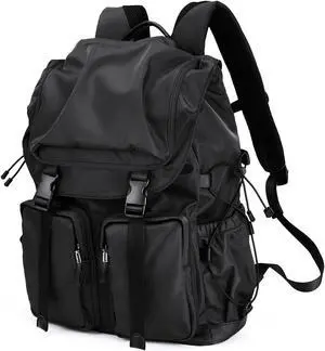 BJIAX Vintage Laptop Backpack for Men & Women, 35L Functional Stylish Backpack with Stretchy Side Pocket Design, Water Resistant College Work Commuter Travel Backpack Fits 17.3 Inch Tablet, Notebook