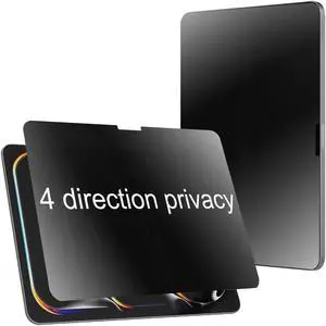 BWEDXEZ 360 Degree Matte Privacy Screen Protector For iPad Pro 13 inch 2025 2024 / iPad Air 13 inch 2025 2024 Anti-Glare Anti-Spy 4 Sides Soft Film