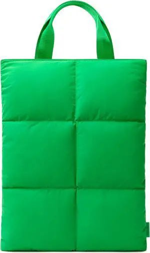 Comfyable Puffy Laptop Sleeve 15 16 Inch, Quilted Puffer Laptop Carrying Case with Handle, Pillow Case Compatible for MacBook Air 15" M4 2025 & MacBook Pro 16" 2024, Puff Cover, Green
