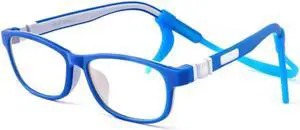 Mind Bridge Kids Blue Light Blocking Computer Video Gaming Glasses - Anti Eyestrain | Durable Cute Protection Eyewear for Children Boys & Girls Digital Screen Time & Technology Use | 508 Blue