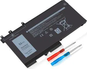 Perhanmm 51Wh Type 93FTF 11.4V Laptop Battery Replacement for Dell Latitude 5280 5288 5290 5480 5488 5490 5491 5495 5580 5590 5591 Precision 15 3520 3530 D4CMT 83XPC 4YFVG 451-BBZT 3-Cell