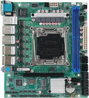 HKUXZR X99 NAS Motherboard Slot 10xSATA 1*M.2_ NVME PCIE x1 LGA2011-3 for NAS Router Sever 6x2.5GbE I226 DDR4 RAM Memory