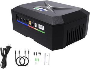 Mini UPS Battery Backup for Routers 45W Built-in 20800mAh Rechargeable Surge Protector with POE,Output DC 9V/12V 3.5A USB/DC 5V/2.4A for Modem,Security Camera, Smartphones