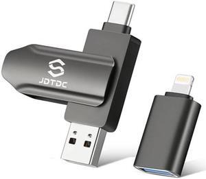 JSL JDTDC 256GB 3-in-1 Photo-Backup-Stick Universal Photo & Video Backup Photo-Stick-for-Computer Photo-Vault-Backup-for-iPhone-Backup-Storage Android-Photo-Storage-Device iPad-Backup-Flash-Drive