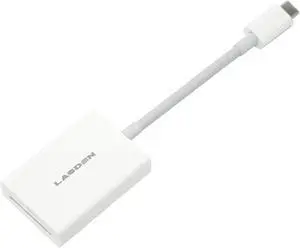 Lasden USB-C Pro Memory Card Reader for MicroSD/SD/SDHC/SDXC, UHS-II High Speed 2 in 1 Micro SD + SD to USB Type C Interface
