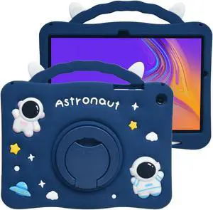 MONEHOYSY Cartoon Case for iPad Air 6th 11" M2 2024/Air 5th/4th 10.9" 2022/2020, Cute Soft Silicone Kickstand [Drop Proof, Shock Proof] Back Stand Cover for Kids Children Girls (Astronaut)