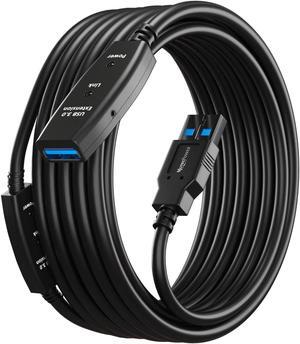 MutecPower 32 Feet Active USB Extension Cable 3.0 Male to Female with 2 Extension chipset Signal Booster - Active Extension/Repeater Cord 10 Meters / 32 Feet