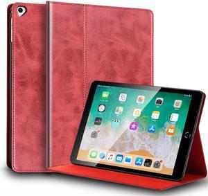 NANRUIL for Ipad Pro 12.9 Case 1st/2nd Gen 2015/2017 Old Model Genuine Leather Cover Protective Shell,Auto Wake/Sleep.Red