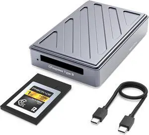 USB4.0 40Gbps CFexpress Type B Card Reader, CFexpress 4.0 Type B Reader for Professional Filmmakers, Photographers, Optimized for Express Transfer of Files/Large Storage, USB-C to C Cable Included