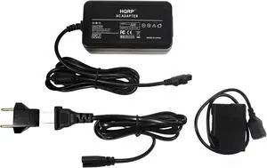 HQRP AC Power Adapter Kit Compatible with Nikon D3100 D3200 D3300 D3400 D3500 D5100 D5200 D5300 D5500 Coolpix P7000 P7100 P7700 Digital Camera, EP-5A, EN-EL14