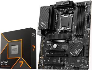 Micro Center CPU Motherboard AMD Ryzen 7 9700X 8-Core 16-Thread AM5 5.5 GHz Unlocked Desktop Processor with MSI PRO B650-P WiFi ProSeries Motherboard (ATX, DDR5, PCIe 4.0)