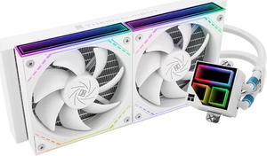 Thermalright Frozen Infinity 240 White CPU Water Cooler,240 Aio CPU Cooler, Double TL-M12W PWM Fans,Infinity Mirror CPU Cooler,for AMD/AM4/AM5,Intel LGA1851/1700/1150/1151/2011