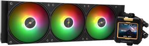 Thermalright FW360 Black ARGB V2 CPU AIO Cooler,PC 360 Specification Water Cooler System,IPS LCD Screen with 320x240 Resolution,for AM5&Intel LGA1700/1851,CPU Cooler Comes with 2.4-inch LCD Display
