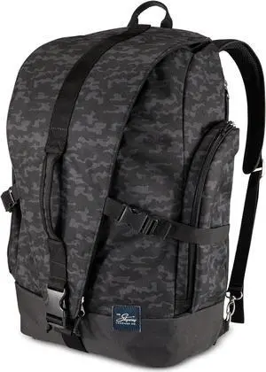 Skyway Luggage Rainier Weekender Backpack, Eco-Friendly, Made of 100% rPET Travel Laptop Bag for Women & Men, Flight Approved Carry On Bag, 43L, Kohala Black