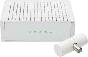 Hitron DOCSIS 3.1 Cable Modem Essentials Bundle including Coaxial (Coax) Cable Tester for Easy Set Up | Cable Plans Up to 6 Gbps | Two Gigabit Ethernet Ports | Coax Signal Testing Model # CODA, DSS-01