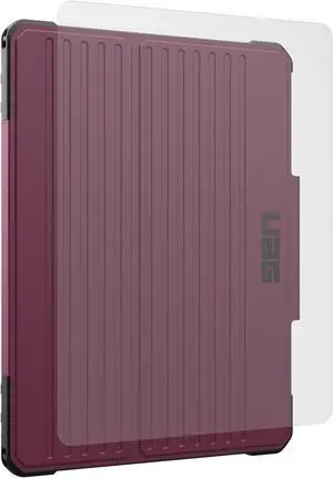UAG Urban Armor Gear Designed for iPad Air 13" 2nd/1st Gen 2024-2025 Case Metropolis SE Bordeaux Bundle with Tempered Glass Shield Screen Protector